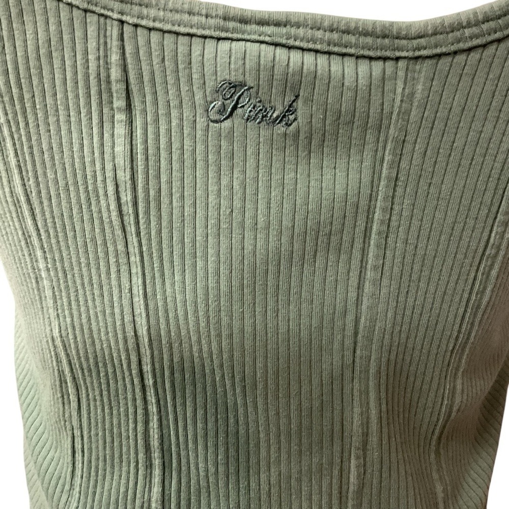 Victoria's Secret PINK The Cinched Corset Bralette Top Fresh Forest Size Large - Picture 8 of 13
